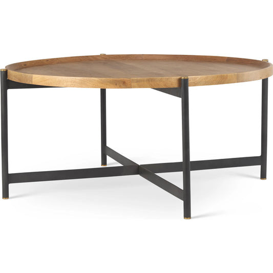 Marquisa Coffee Table by Mercana in brown. Made from solid wood in a unique style.