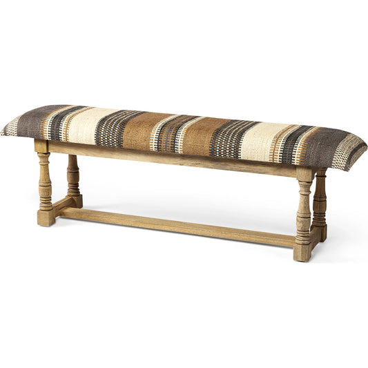 Greenfield Bench by Mercana. Made from mango wood in a transitional style.
