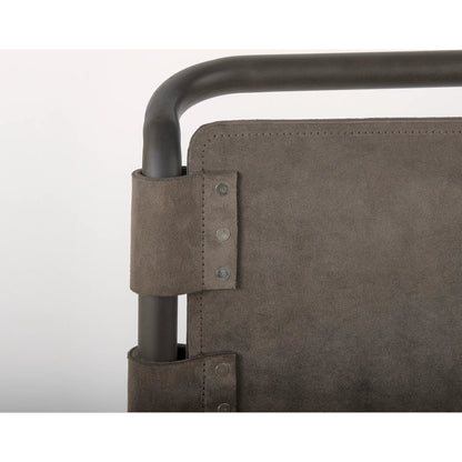 Berbick Dining Chair by Mercana. Made from leather, iron in a unique style.