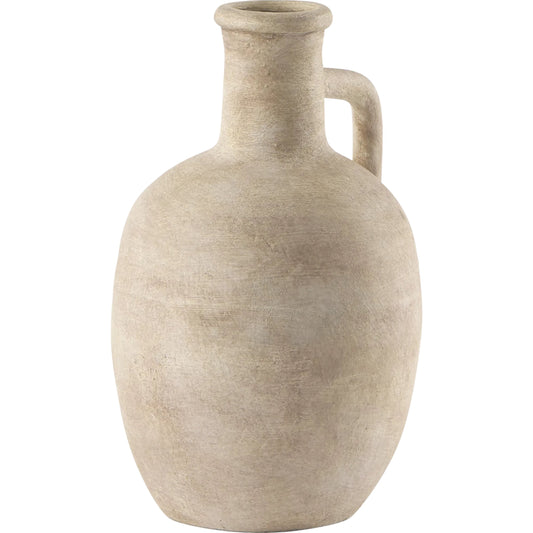 Zenni Vase by Mercana in beige. Made from ceramic in a unique style.