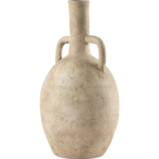 Zenni Vase by Mercana in beige. Made from ceramic in a unique style.