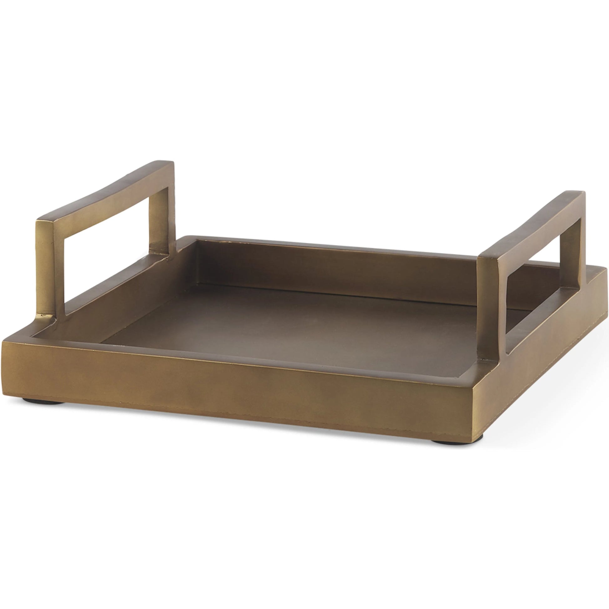 Shay Tray by Mercana in gold. Made from metal in a modern style.