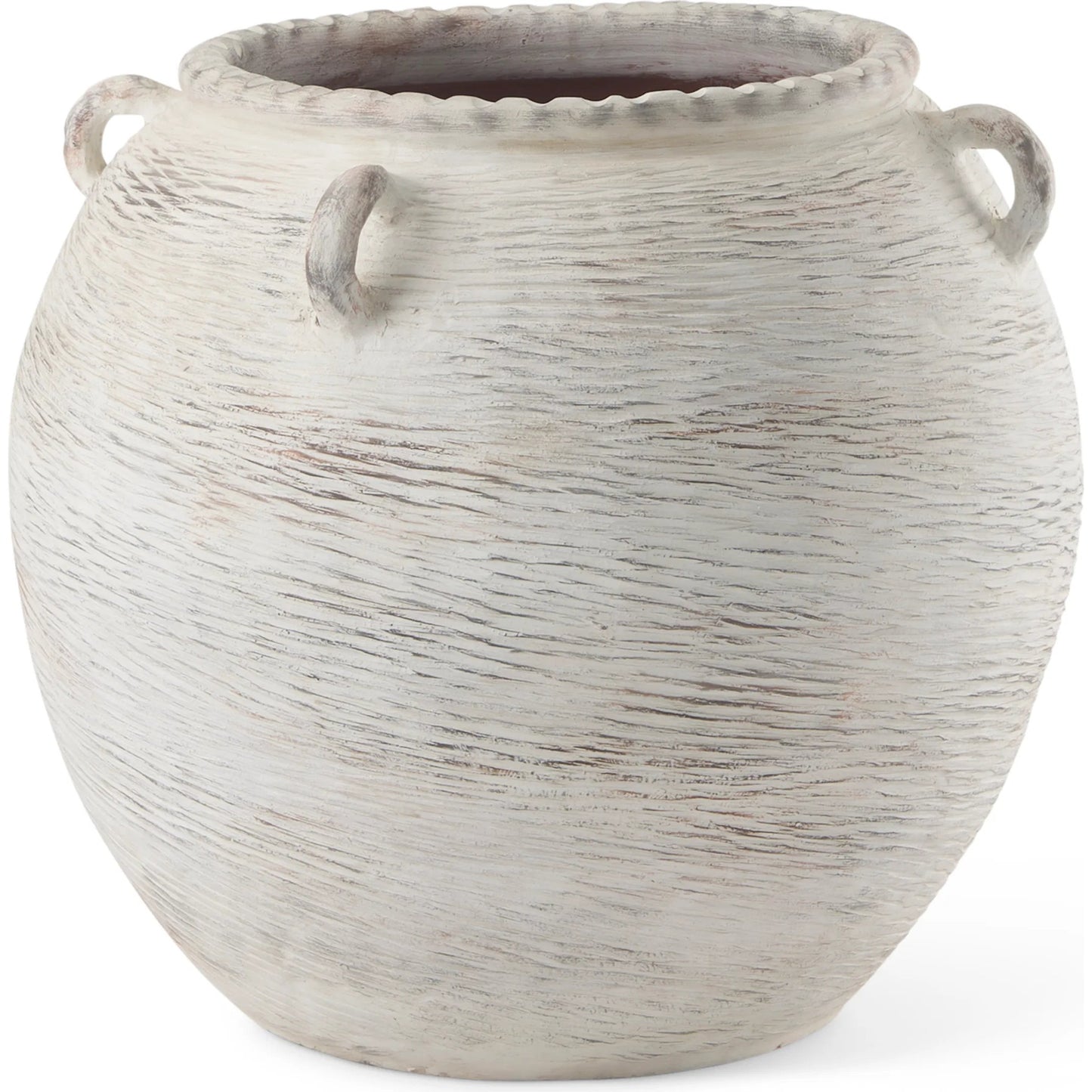 030 SI-2369777 | Primary Silo | Misha Floor Vase by Mercana in cream. Made from ceramic in a rustic style.