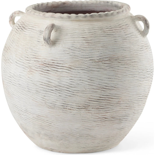 Misha Floor Vase by Mercana in cream. Made from ceramic in a unique style.