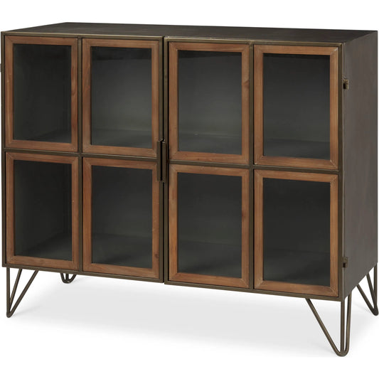 Pandora Accent Cabinet by Mercana in brown. Made from iron in a unique style.