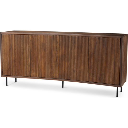 Lance Sideboard by Mercana in brown. Made from solid wood in a unique style.