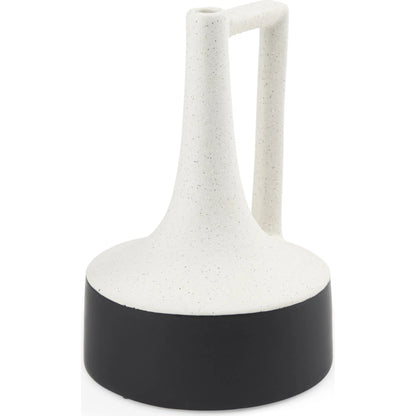 Burton White Jug Vase by Mercana in white. Made from ceramic in a modern style.