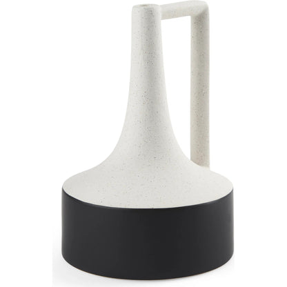 Burton White Jug Vase by Mercana in white. Made from ceramic in a modern style.