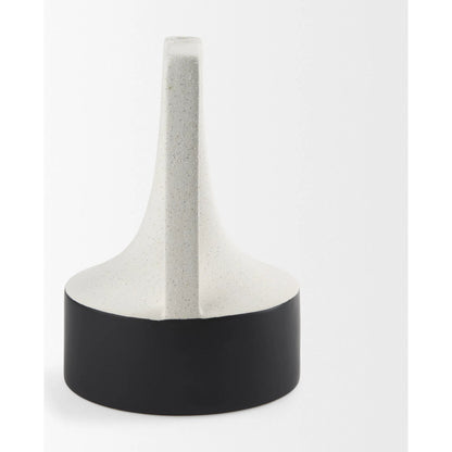 Burton White Jug Vase by Mercana in white. Made from ceramic in a modern style.