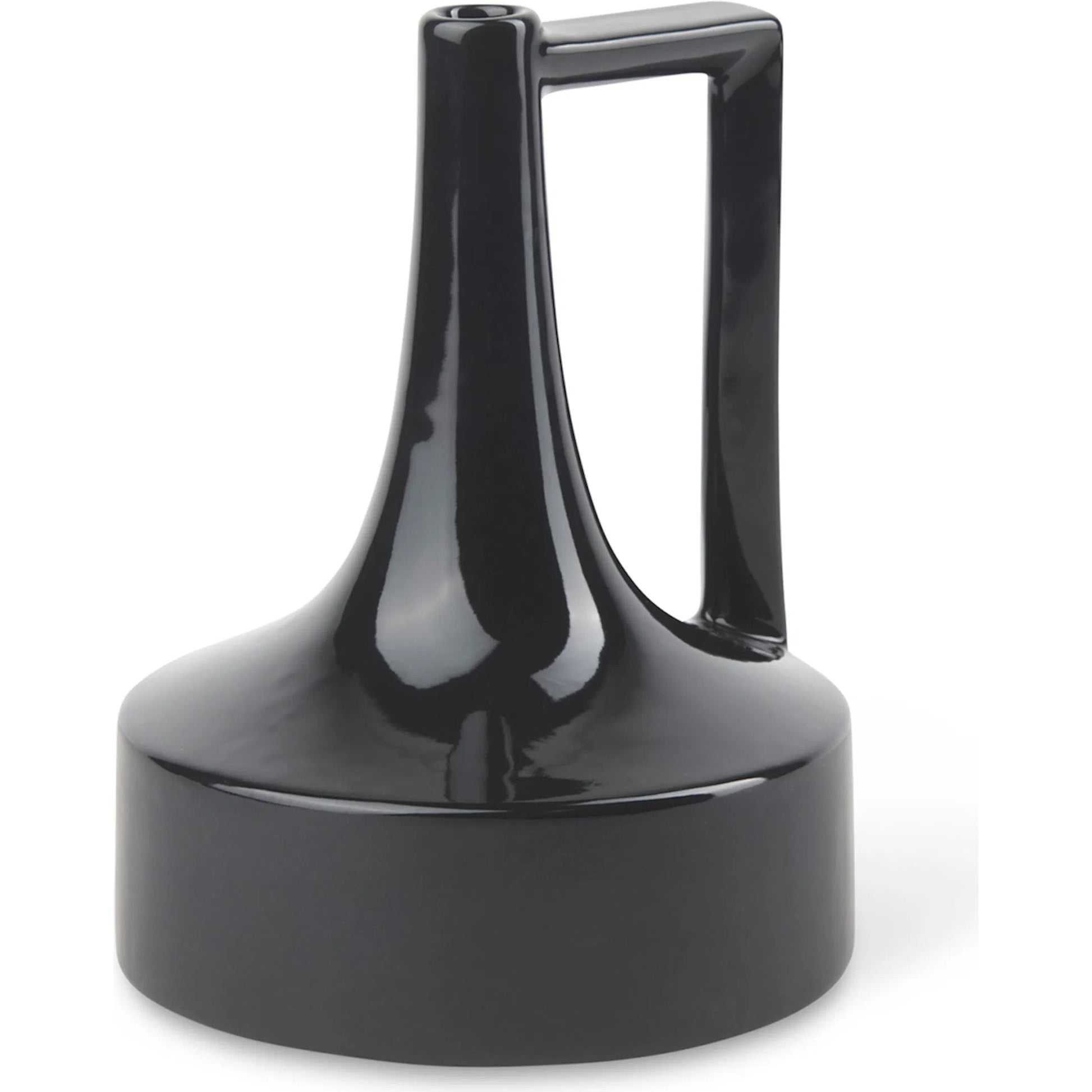 Burton Black Jug Vase by Mercana in black. Made from ceramic in a modern style.