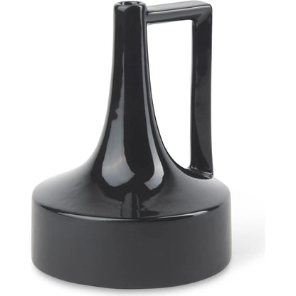 Burton Black Jug Vase by Mercana in black. Made from ceramic in a modern style.