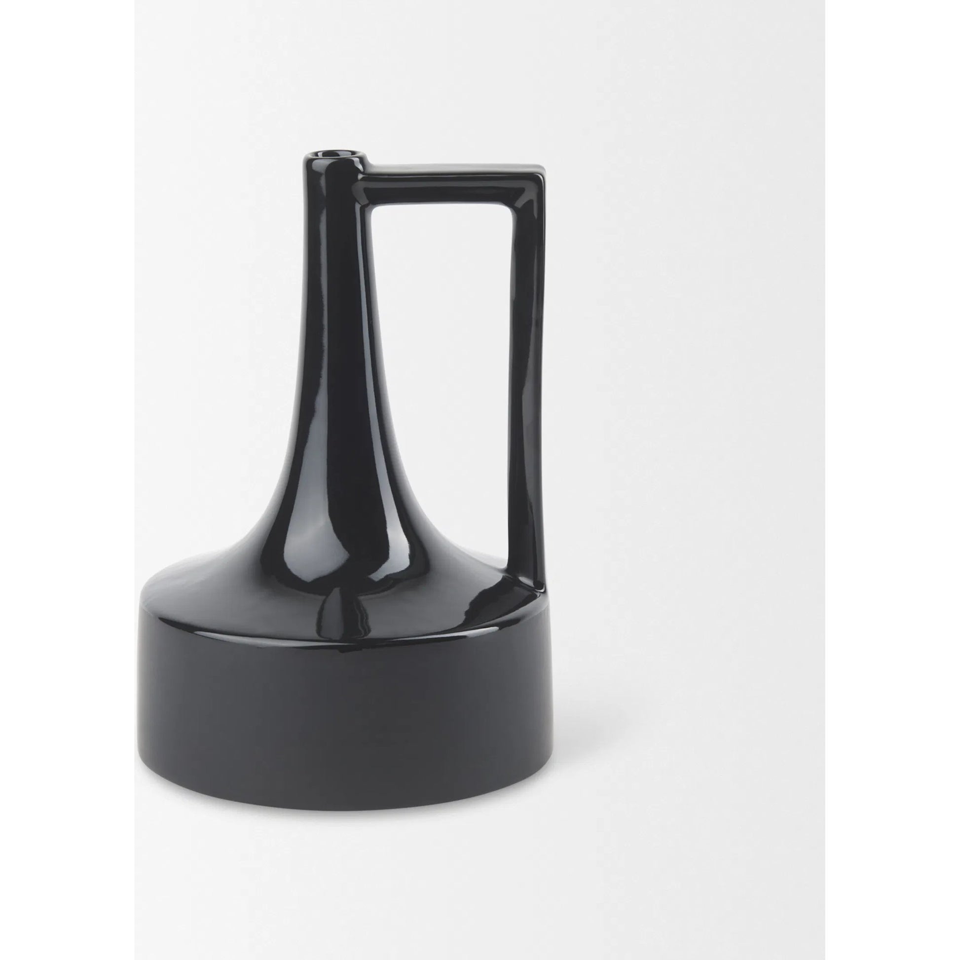 Burton Black Jug Vase by Mercana in black. Made from ceramic in a modern style.