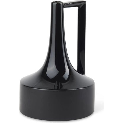 Burton Black Jug Vase by Mercana in black. Made from ceramic in a modern style.