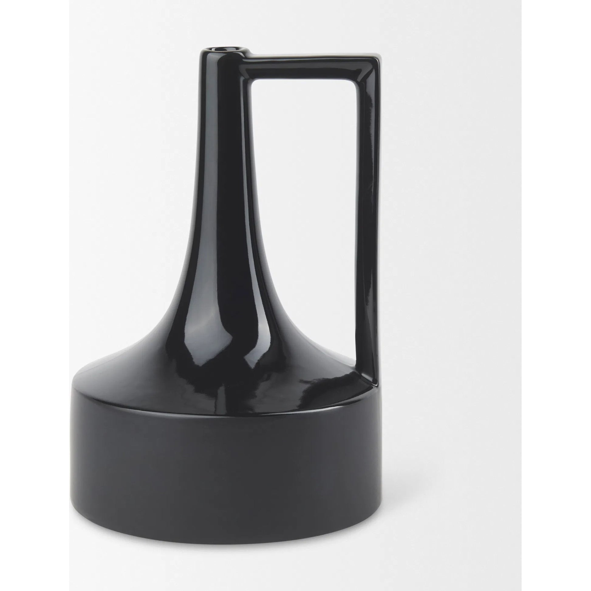 Burton Black Jug Vase by Mercana in black. Made from ceramic in a modern style.