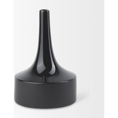 Burton Black Jug Vase by Mercana in black. Made from ceramic in a modern style.