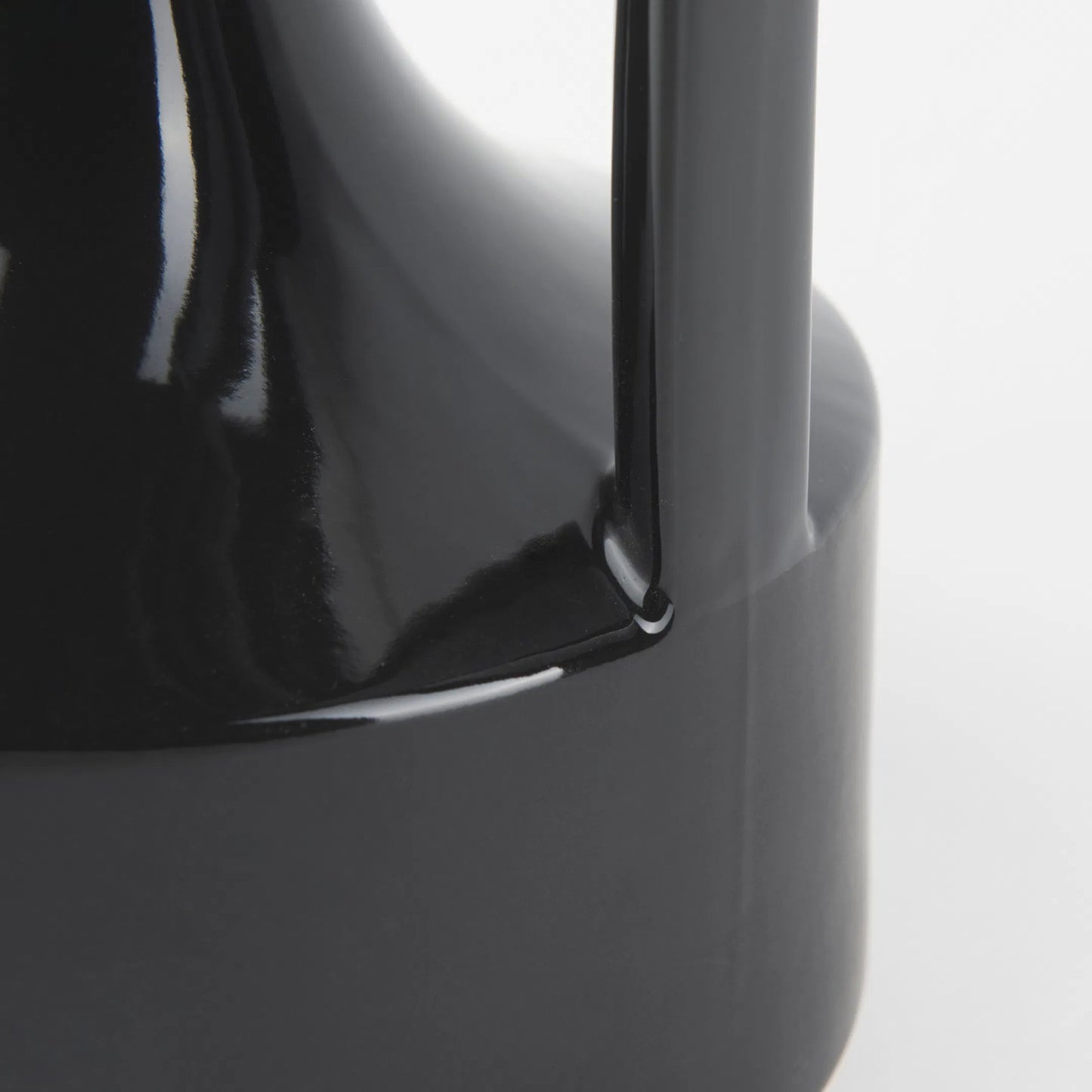 063 SI-2369938 | Closeup | Burton Black Jug Vase by Mercana in black. Made from ceramic in a modern style.