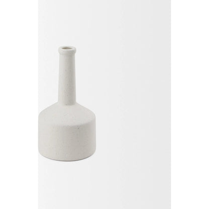 Burton White Jug Vase by Mercana in white. Made from ceramic in a modern style.