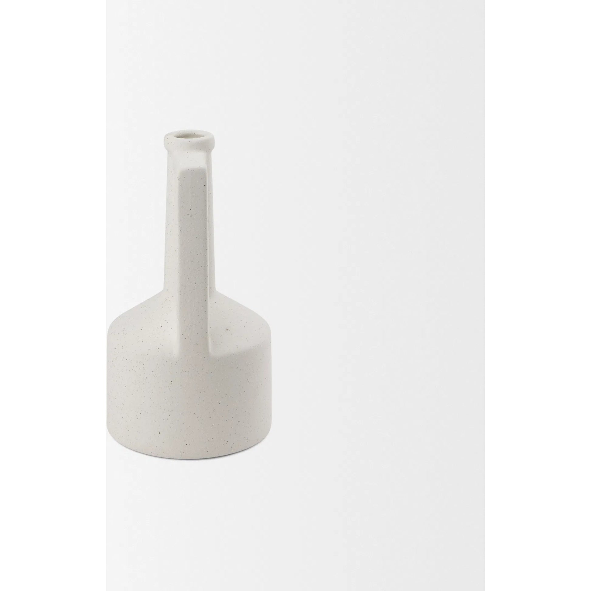 Burton White Jug Vase by Mercana in white. Made from ceramic in a modern style.