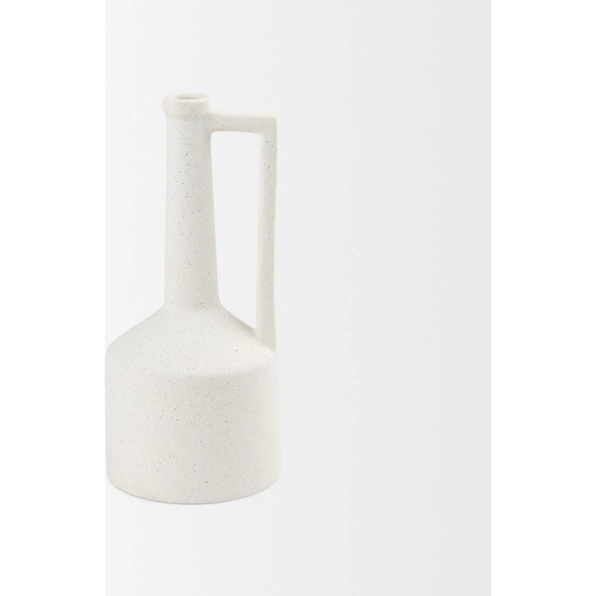 Burton White Jug Vase by Mercana in white. Made from ceramic in a modern style.