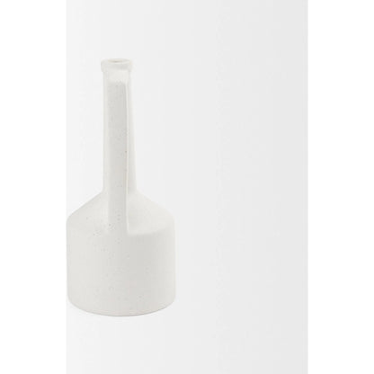 Burton White Jug Vase by Mercana in white. Made from ceramic in a modern style.