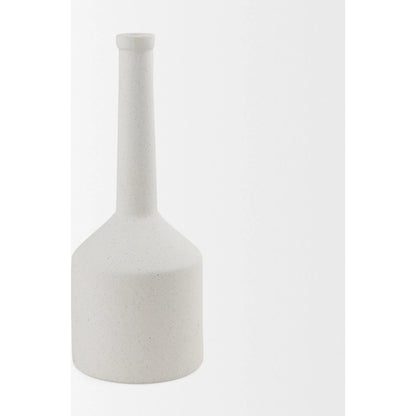 Burton White Jug Vase by Mercana in white. Made from ceramic in a modern style.