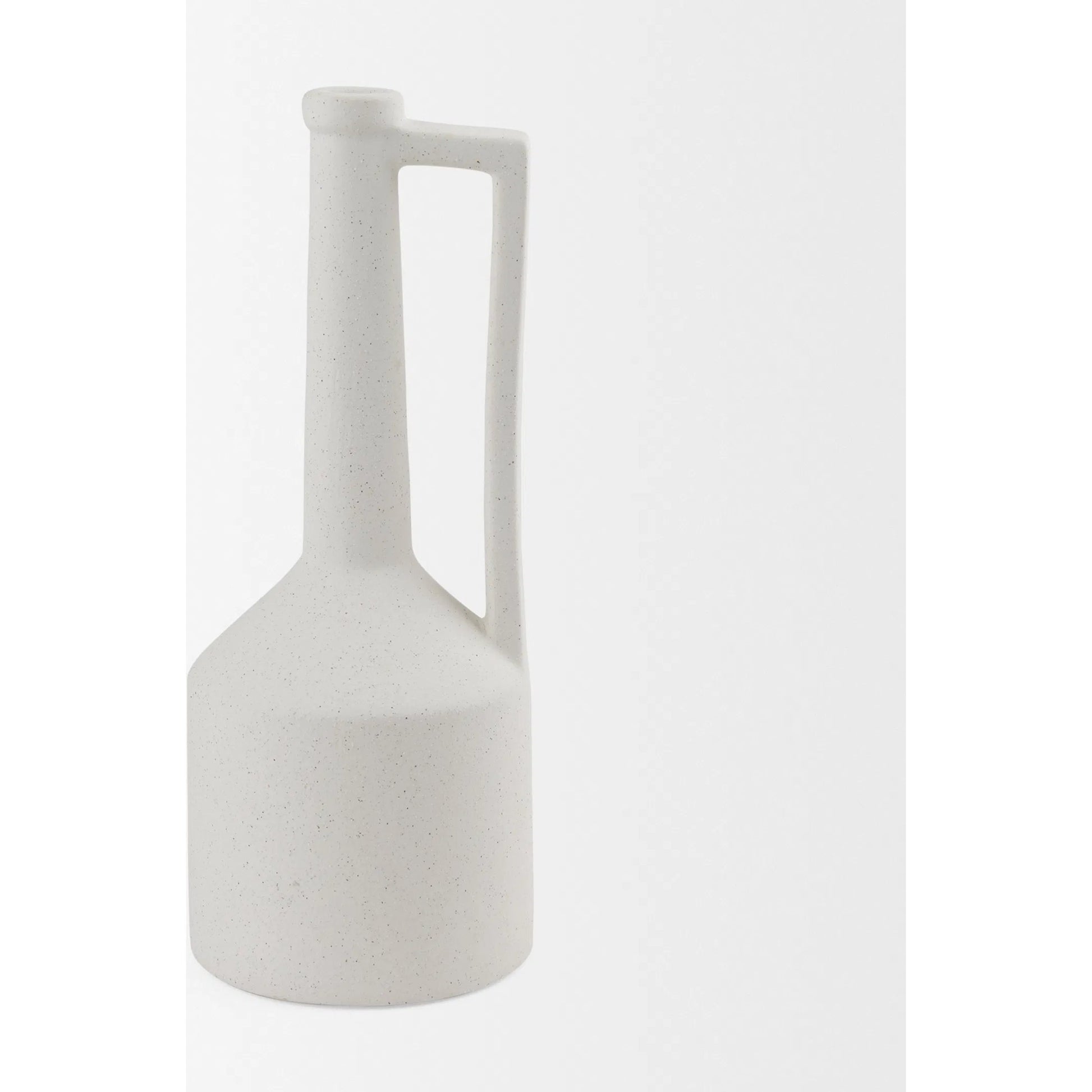 Burton White Jug Vase by Mercana in white. Made from ceramic in a modern style.