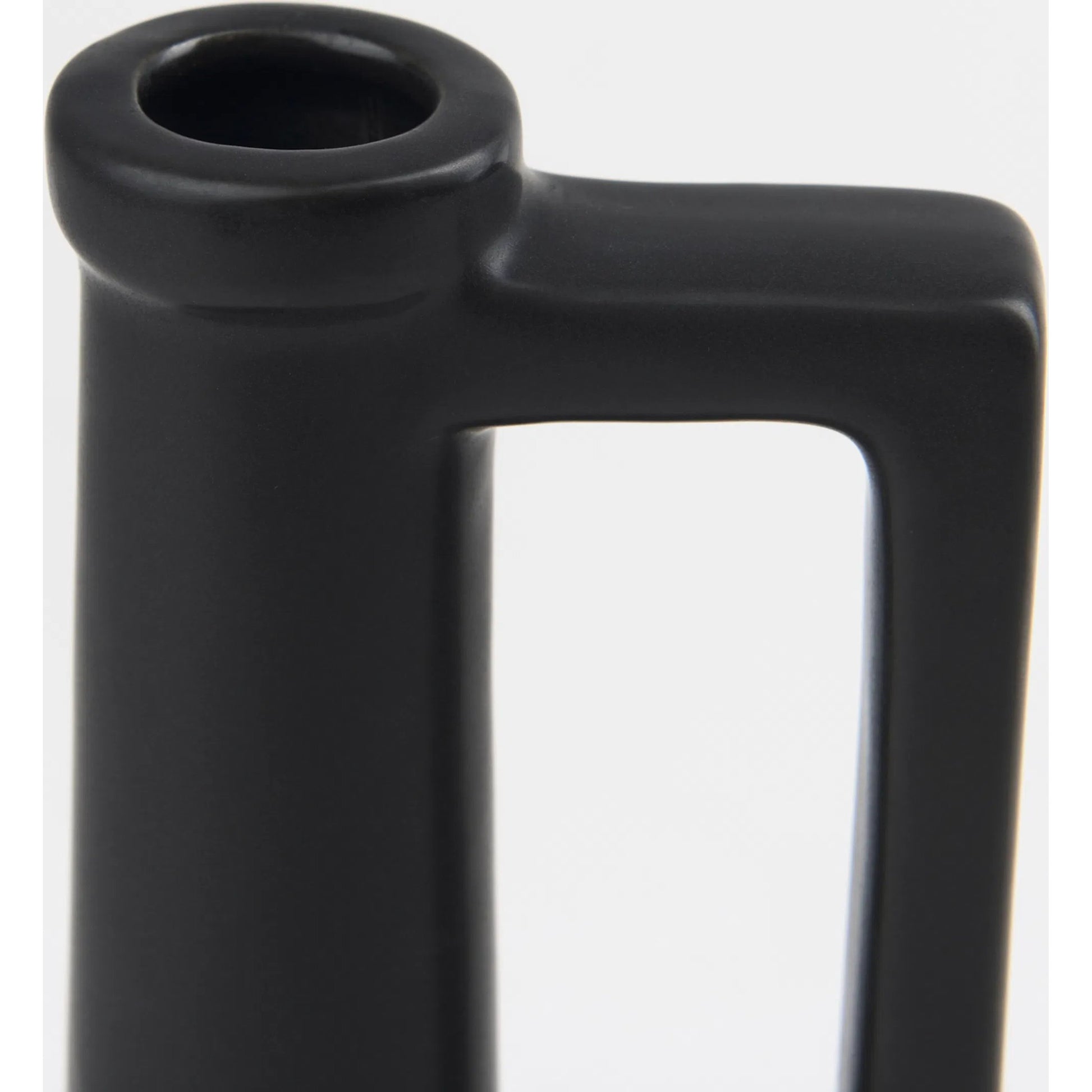Burton Matte Black Jug Vase by Mercana in black. Made from ceramic in a modern style.