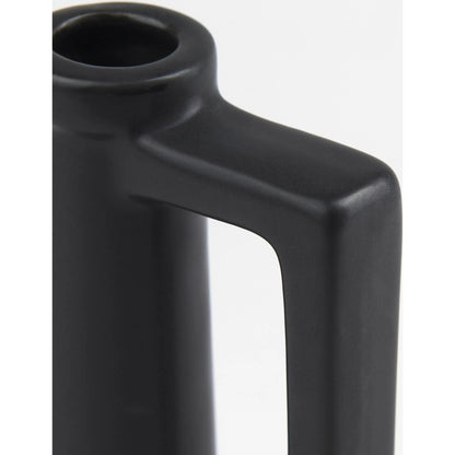 Burton Matte Black Jug Vase by Mercana in black. Made from ceramic in a modern style.