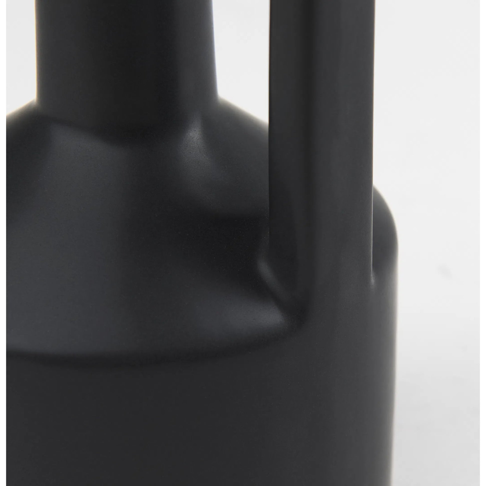 Burton Matte Black Jug Vase by Mercana in black. Made from ceramic in a modern style.