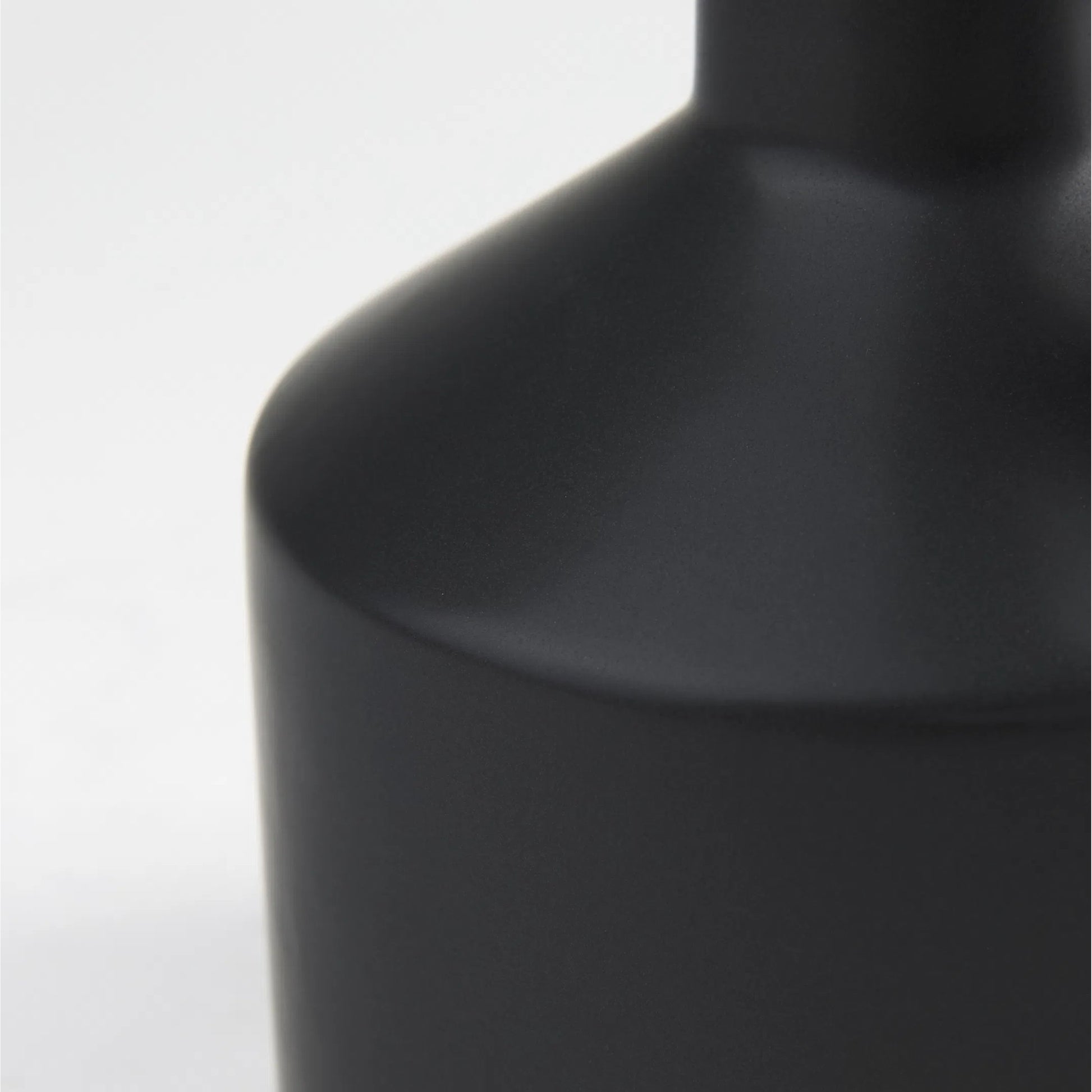Burton Matte Black Jug Vase by Mercana in black. Made from ceramic in a modern style.