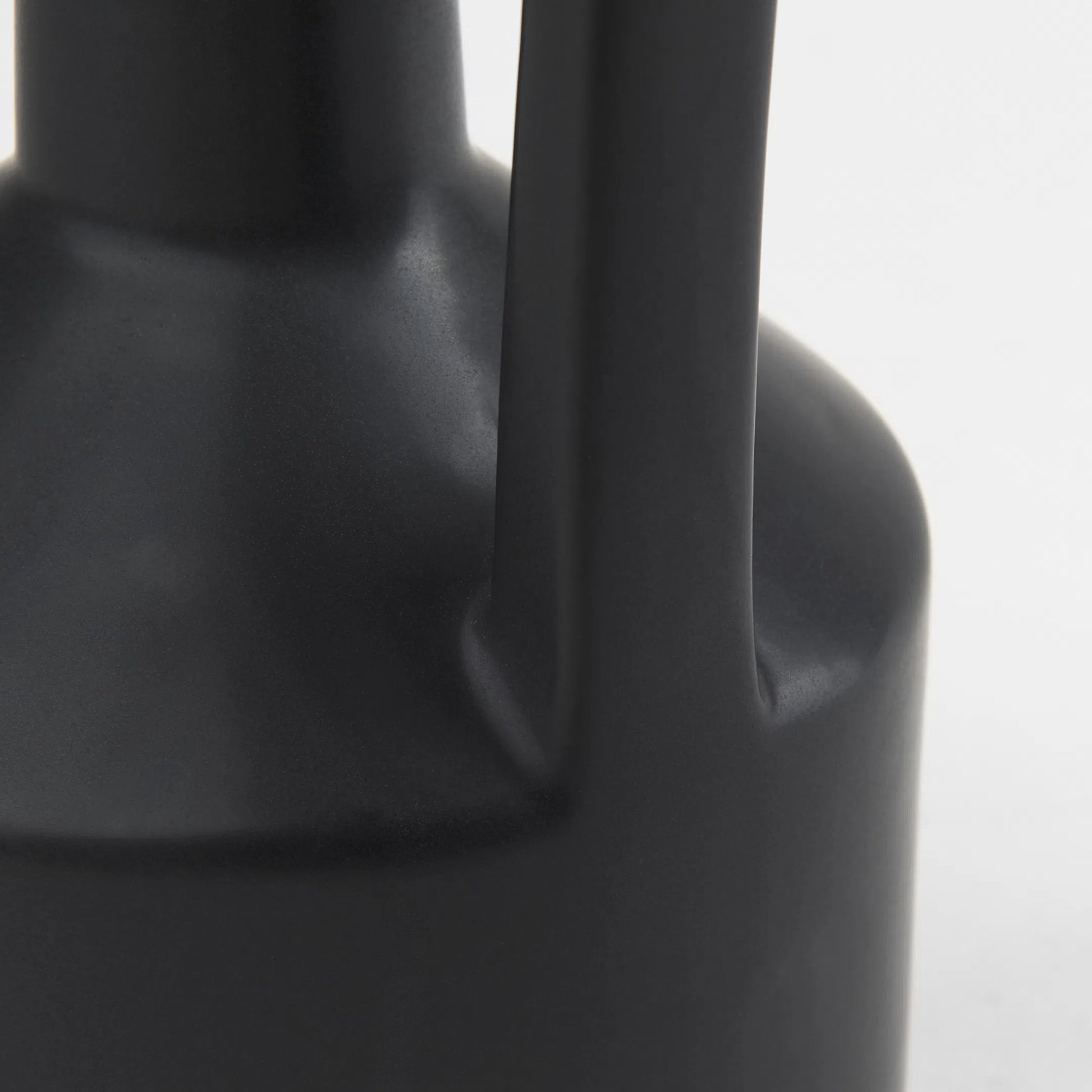 Burton Matte Black Jug Vase by Mercana in black. Made from ceramic in a modern style.