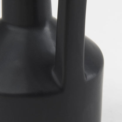 Burton Matte Black Jug Vase by Mercana in black. Made from ceramic in a modern style.