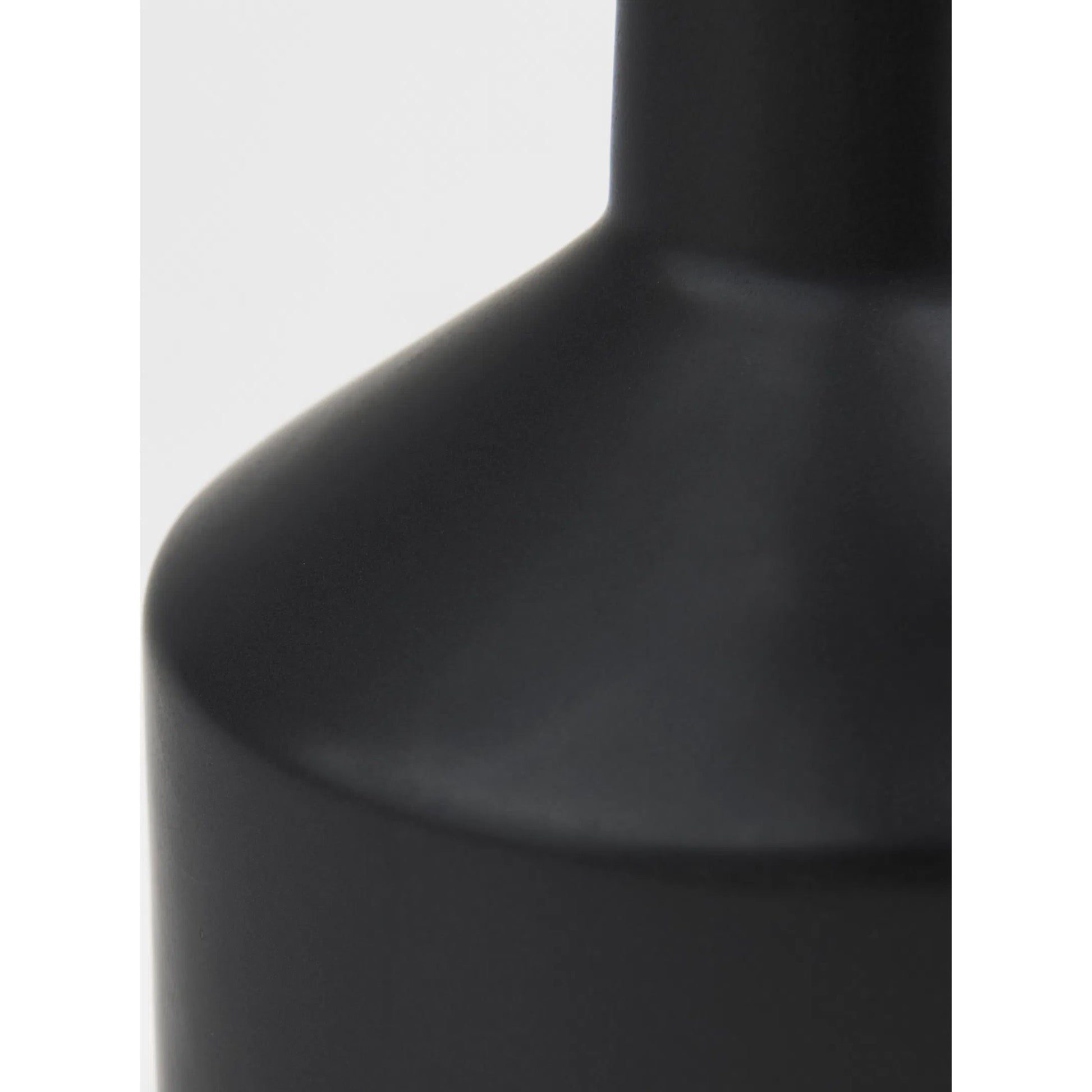 Burton Matte Black Jug Vase by Mercana in black. Made from ceramic in a modern style.