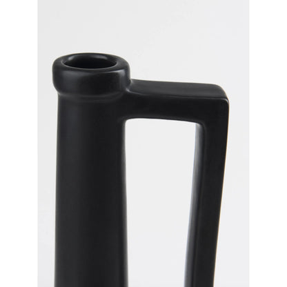 Burton Matte Black Jug Vase by Mercana in black. Made from ceramic in a modern style.