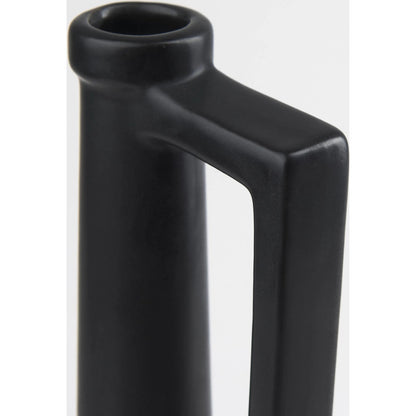 Burton Matte Black Jug Vase by Mercana in black. Made from ceramic in a modern style.