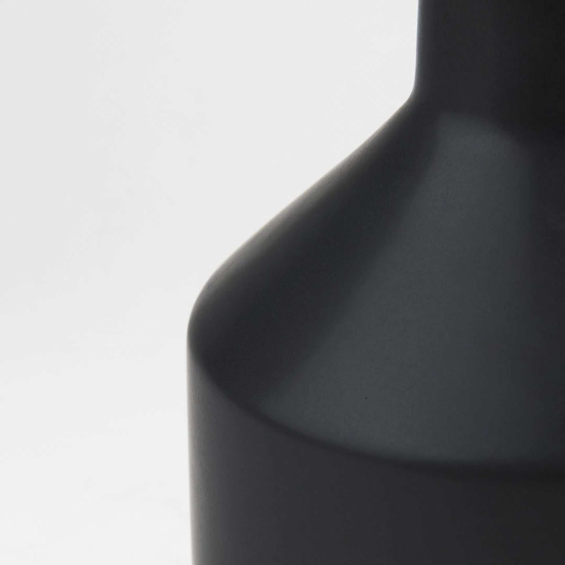 Burton Matte Black Jug Vase by Mercana in black. Made from ceramic in a modern style.