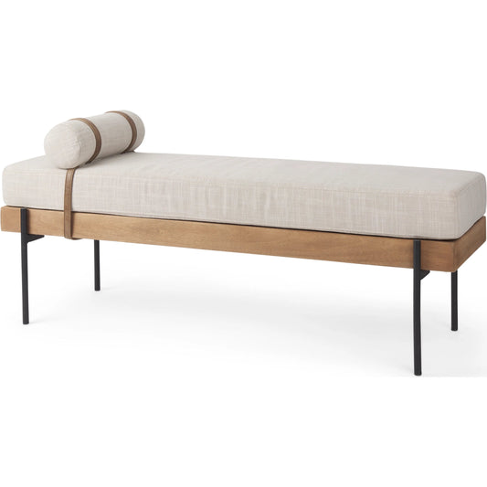 Colburne Bench by Mercana in cream. Made from unique in a unique style.