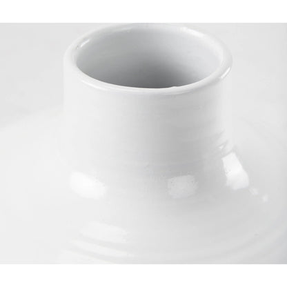 Amos Color Blocked Floor Vase by Mercana in white. Made from ceramic in a transitional style.