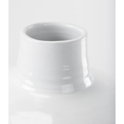 Amos Color Blocked Floor Vase by Mercana in white. Made from ceramic in a transitional style.
