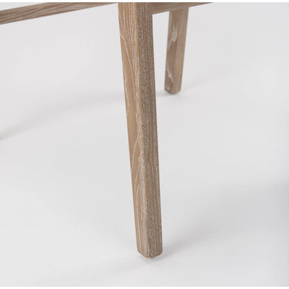 Tahoe Dining Chair by Mercana in cream, dark brown. Made from fabric in a unique style.