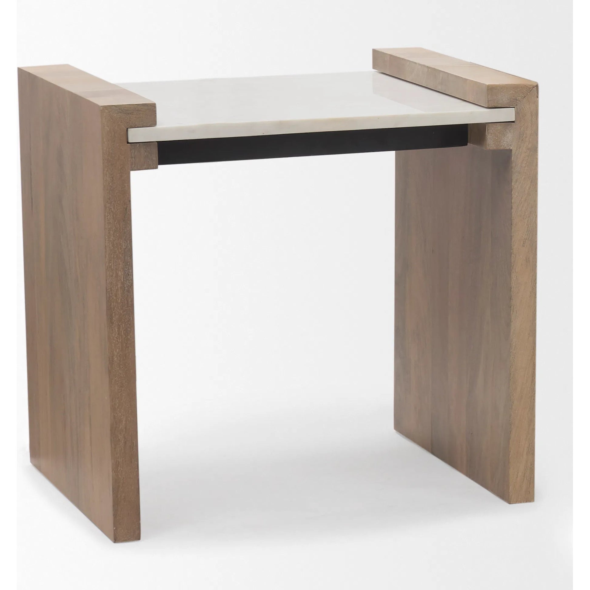 Athens Accent Table by Mercana in brown. Made from solid wood in a transitional style.
