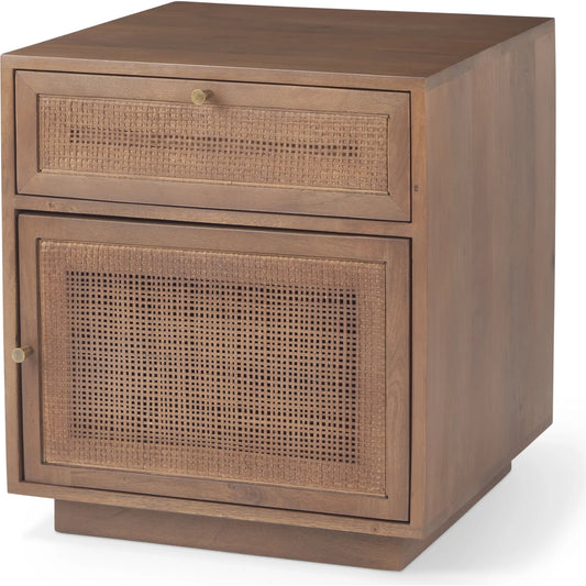 020 None | Unknown | Grier End Table by Mercana. Made from solid wood in a unique style.