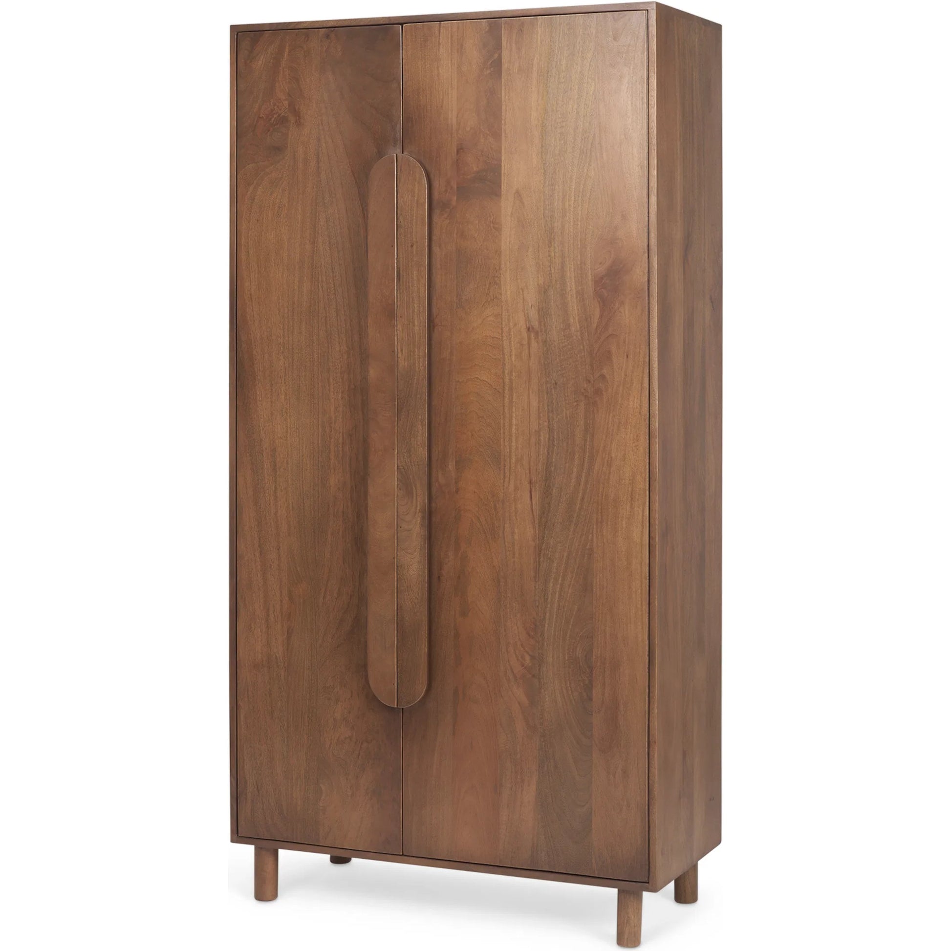 Astrid Cabinet by Mercana in medium brown. Made from solid wood in a transitional style.