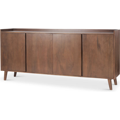 Lillie Sideboard by Mercana in brown. Made from solid wood in a transitional style.
