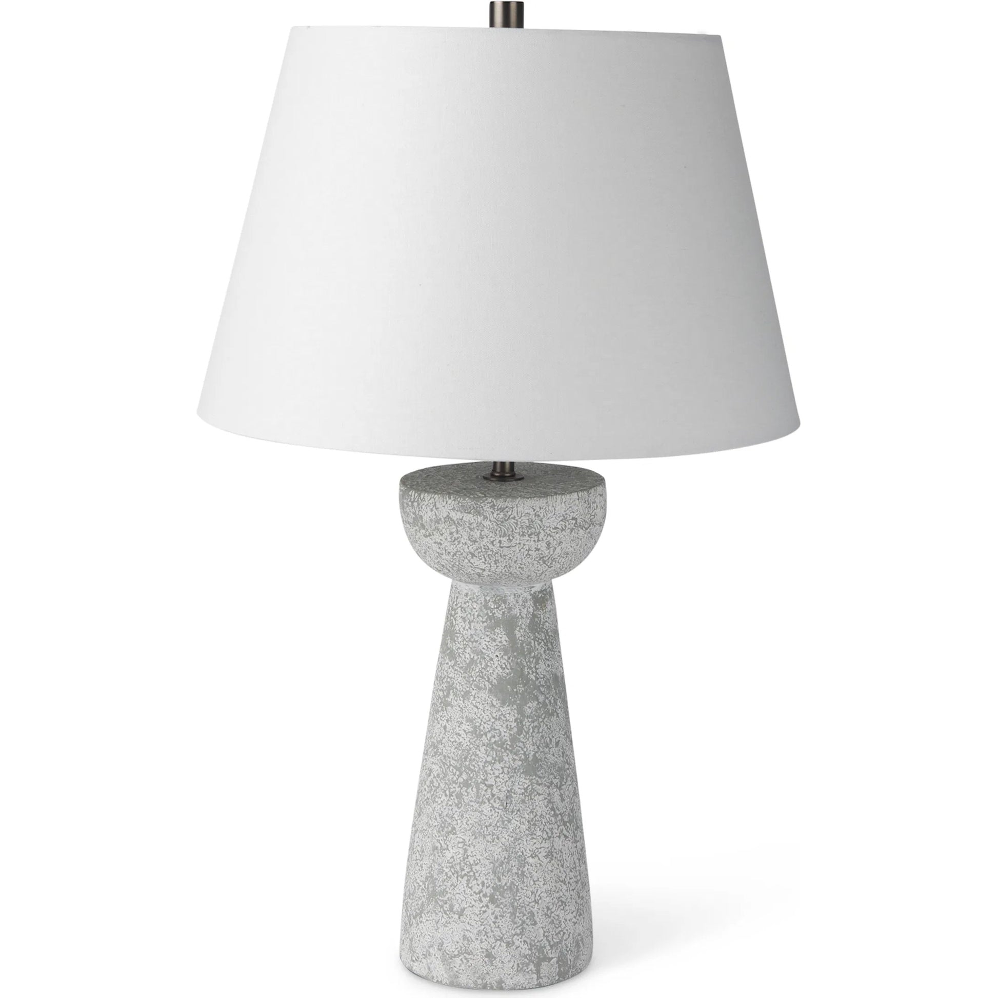 Julia Table Lamp by Mercana in gray. Made from concrete in a modern style.
