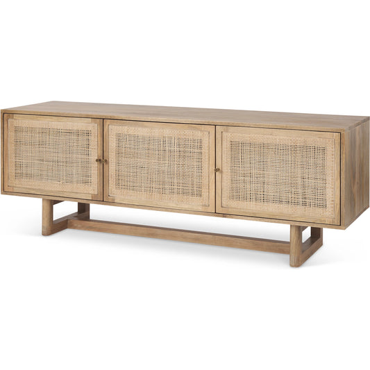 Grier Media Console by Mercana. Made from solid wood in a unique style.