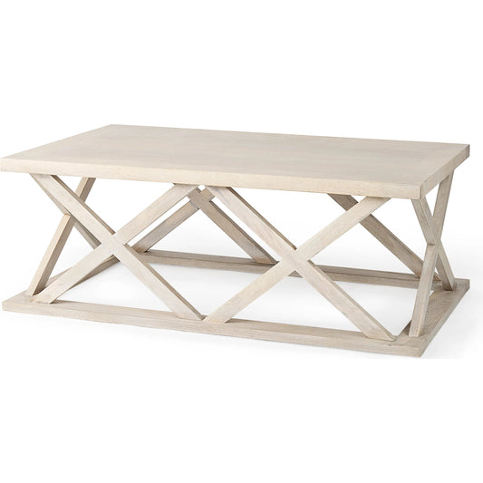 Forsey Rectangular Coffee Table by Mercana. Made from solid wood in a unique style.