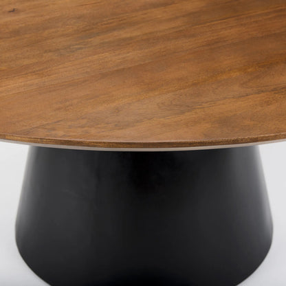 Mitchell Dining Table by Mercana in black. Made from solid wood in a transitional style.