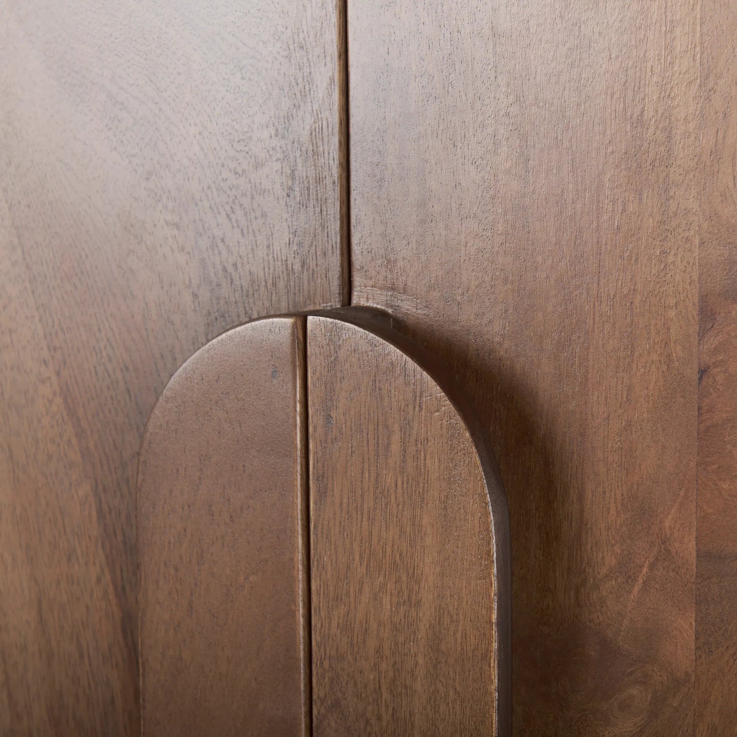 019 SI-2369911 | Closeup | Astrid Cabinet by Mercana in medium brown. Made from solid wood in a transitional style.