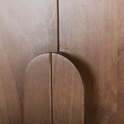 Astrid Cabinet by Mercana in medium brown. Made from solid wood in a transitional style.